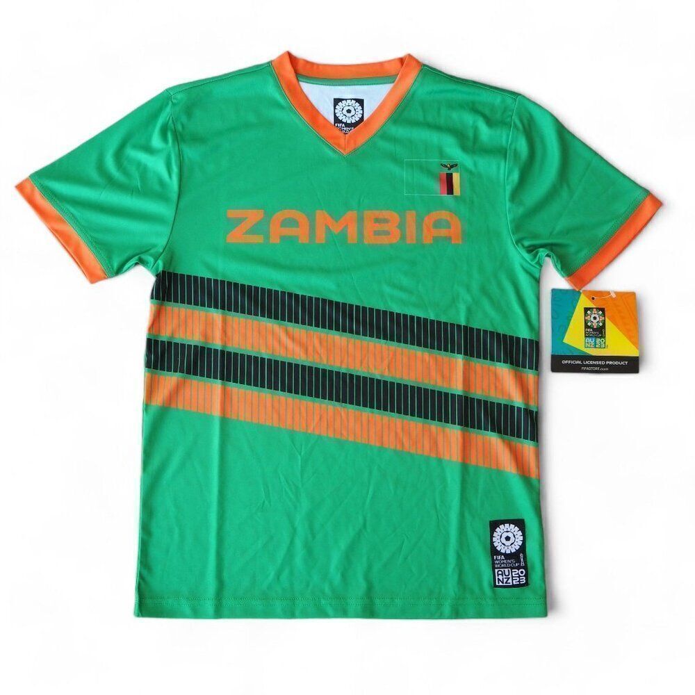 Outerstuff FIFA Women's World Cup Zambia Jersey Green Unisex Youth M 10/12‎